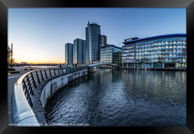 Salford Quays and Media City Framed Print by Paul Madden