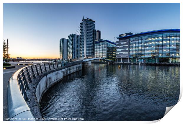 Salford Quays and Media City Print by Paul Madden