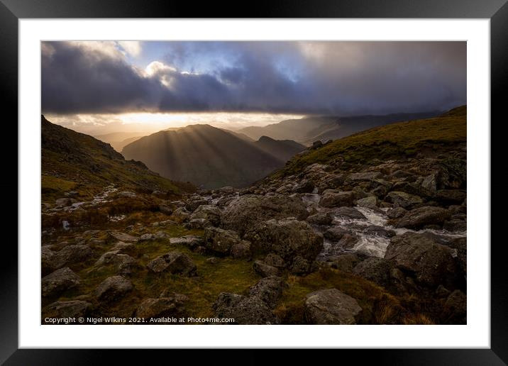 Lingmoor Fell, Lake District Framed Mounted Print by Nigel Wilkins