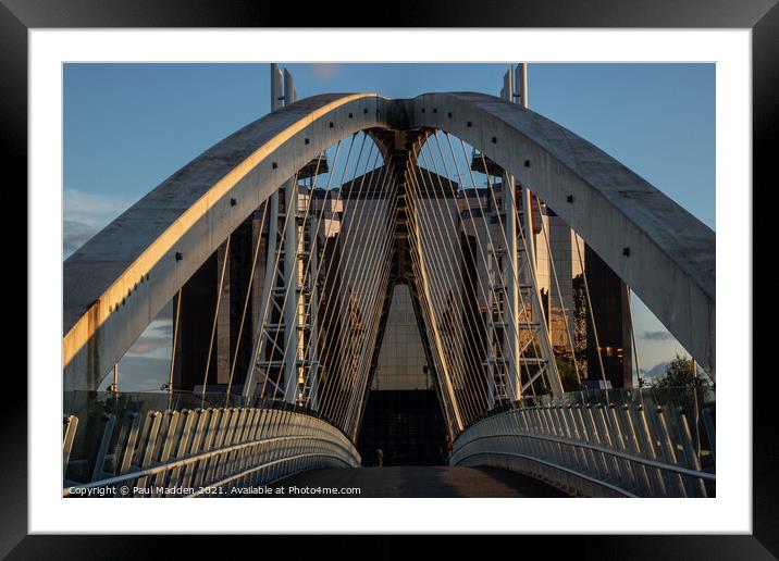 Salford Quays Footbridge Framed Mounted Print by Paul Madden