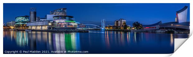 Salford Quays North Bay Panorama Print by Paul Madden