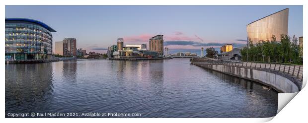 Salford Quays Panorama Print by Paul Madden