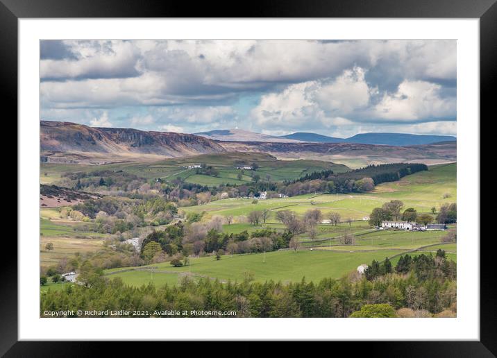 Upper Teesdale from Stable Edge in Spring Framed Mounted Print by Richard Laidler