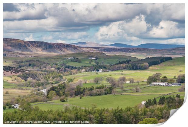 Upper Teesdale from Stable Edge in Spring Print by Richard Laidler