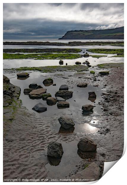 Robin Hood's Bay Print by Philip Hodges aFIAP ,