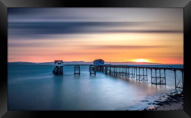 Sunrise at The Mumbles Pier, Swansea Framed Print by Alan Le Bon