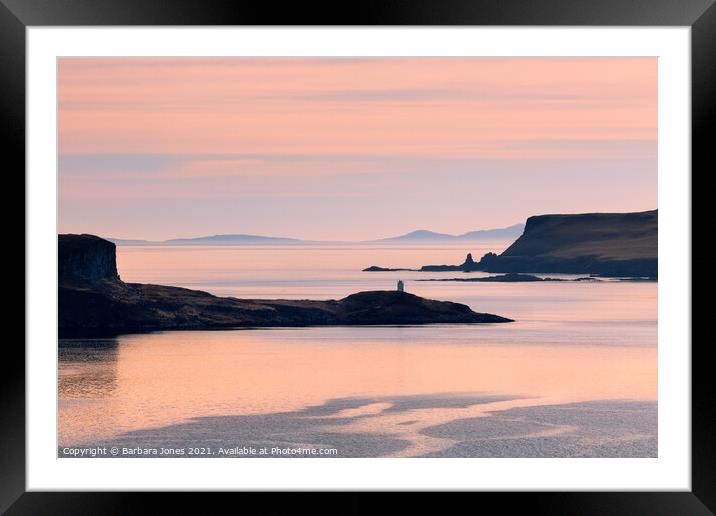 Loch Harport  Pastel Sunset  Isle of Skye Framed Mounted Print by Barbara Jones