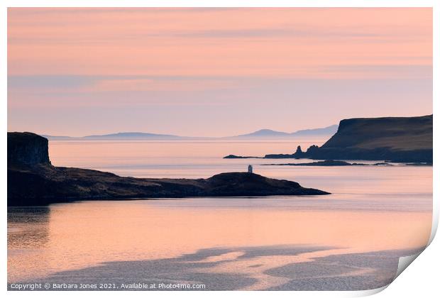 Loch Harport  Pastel Sunset  Isle of Skye Print by Barbara Jones