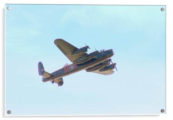 Lancaster Bomber Acrylic by Jacqui Kilcoyne