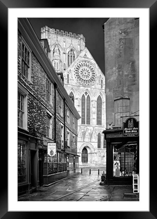 York Minster from Minster Gates  Framed Mounted Print by Darren Galpin