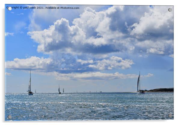Sailing into a Breathtaking Horizon Acrylic by paul cobb