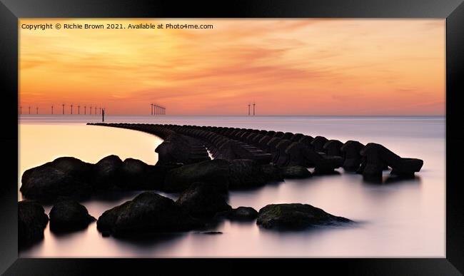 Wallasey Sunset Framed Print by Richie Brown