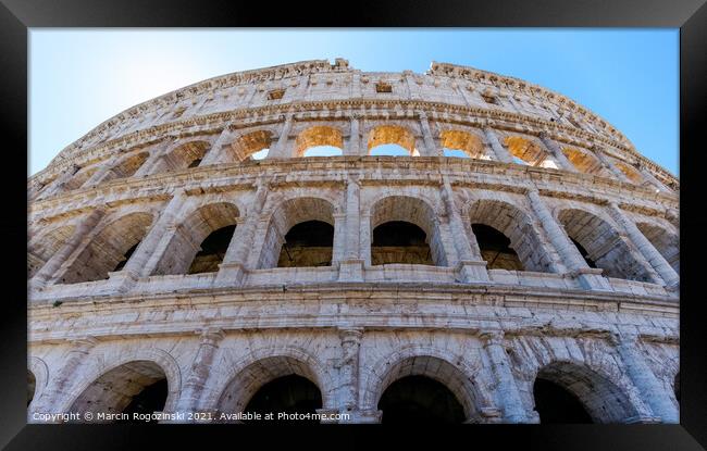 The Colosseum in Rome, Italy Framed Print by Marcin Rogozinski