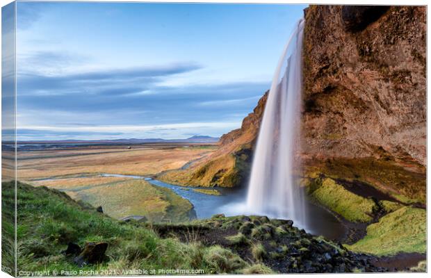 Seljalandsfoss waterfall in Iceland Canvas Print by Paulo Rocha
