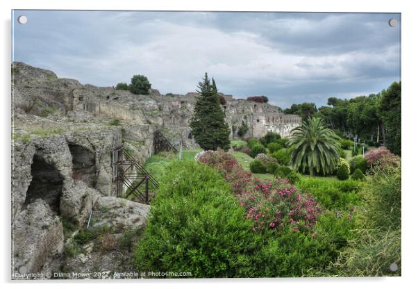 Pompeii Gardens Acrylic by Diana Mower