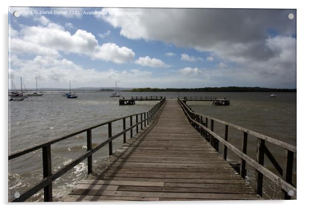 Lake Pier Acrylic by Derek Daniel