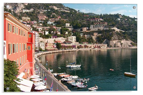 Villefranche Harbour Acrylic by Tom Gomez