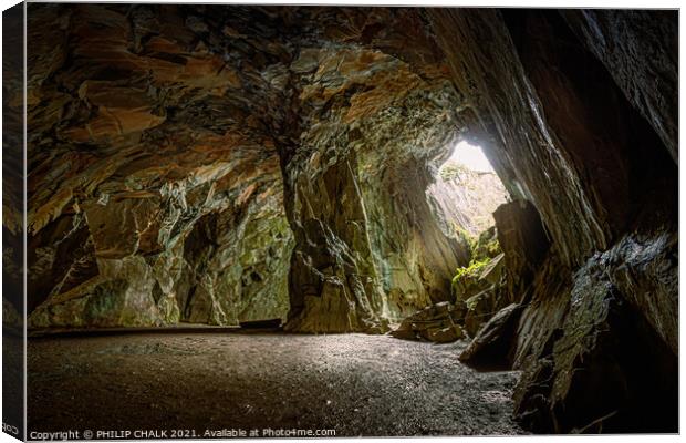 Cathedral cavern  in the lake district Cumbria 515 Canvas Print by PHILIP CHALK