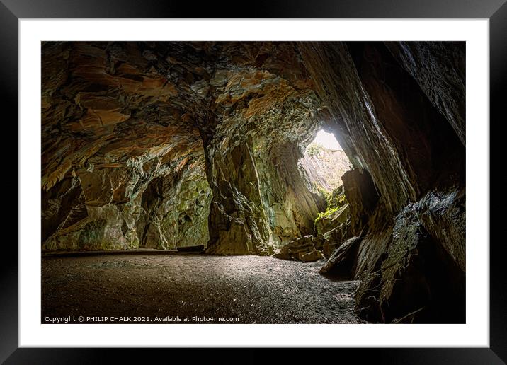 Cathedral cavern  in the lake district Cumbria 515 Framed Mounted Print by PHILIP CHALK