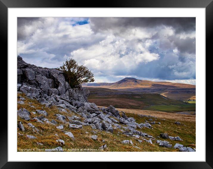 Ingleborough from Tow Scar Framed Mounted Print by David McCulloch