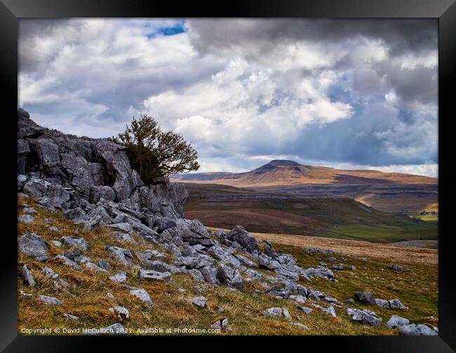 Ingleborough from Tow Scar Framed Print by David McCulloch