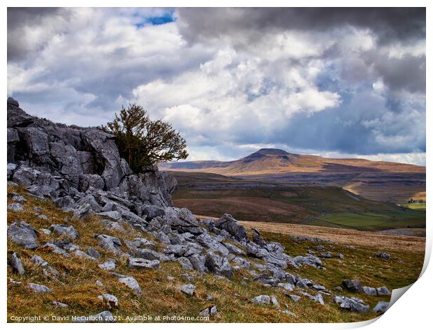 Ingleborough from Tow Scar Print by David McCulloch