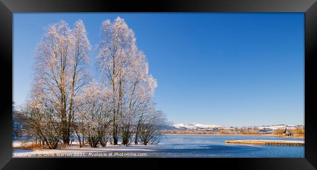 Winters day at Llangorse Lake  Framed Print by Chris Warren