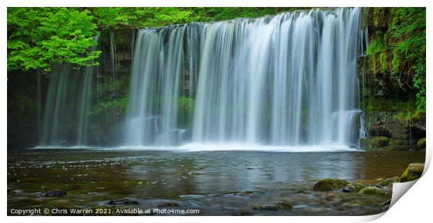 Scwd Ddwli waterfall Ystradfellte Brecon Beacons P Print by Chris Warren