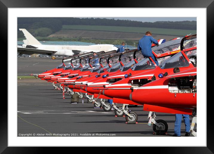 Red Arrows Arrive Framed Mounted Print by Alister Firth Photography