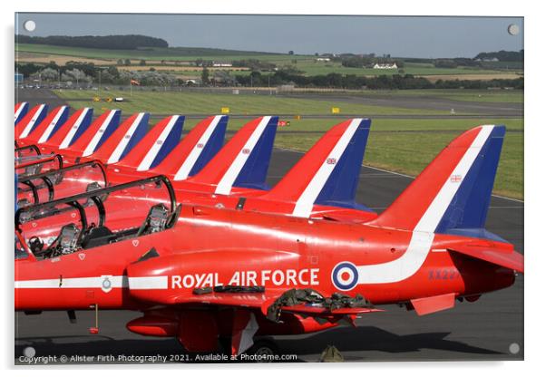 Red Arrows Arrive Acrylic by Alister Firth Photography