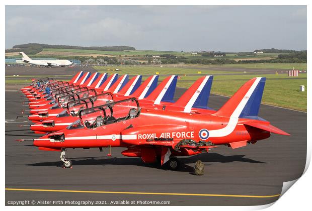 Red Arrows Ready Print by Alister Firth Photography