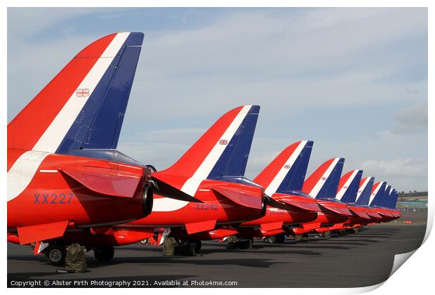 Red Arrows Ready Print by Alister Firth Photography