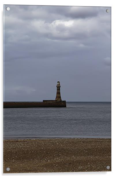 Piering at roker lighthouse Acrylic by Northeast Images