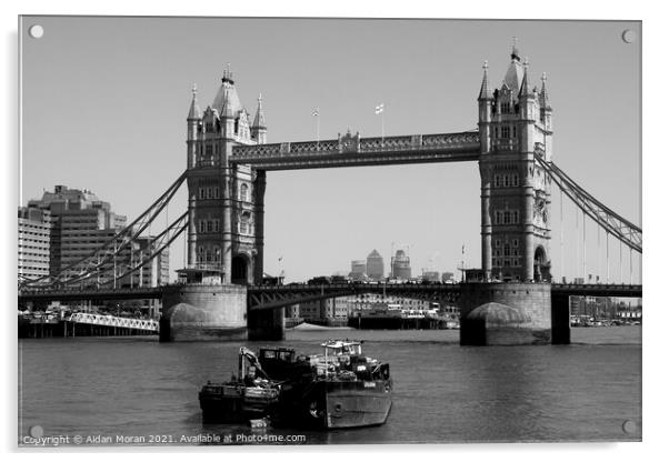 Tower Bridge London Acrylic by Aidan Moran