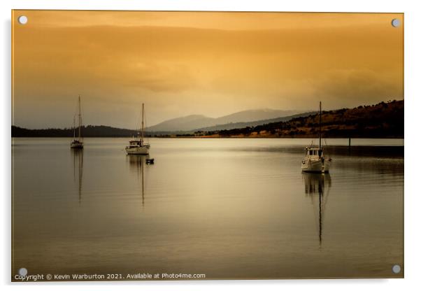 Calm Waters in Tasmania Acrylic by Kevin Warburton