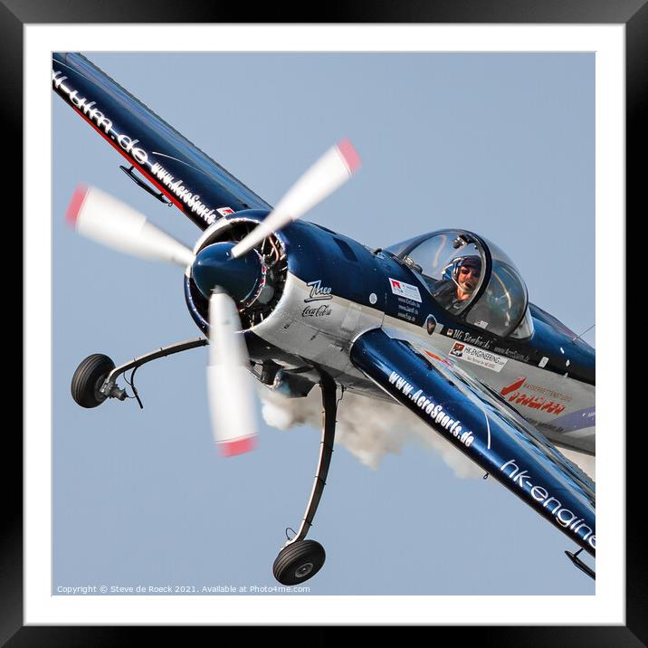 Yak 55 Close Call Framed Mounted Print by Steve de Roeck