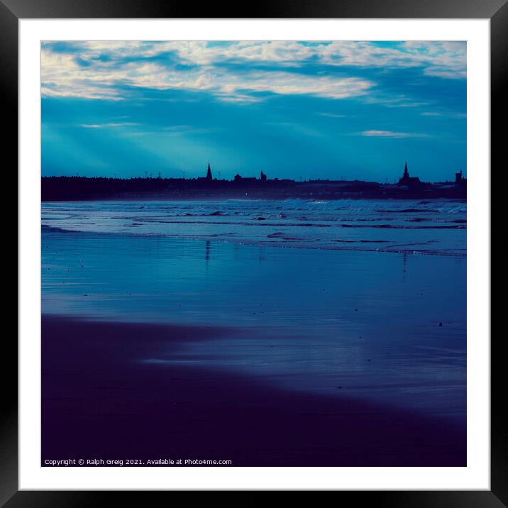 Fraserburgh from the beach Framed Mounted Print by Ralph Greig