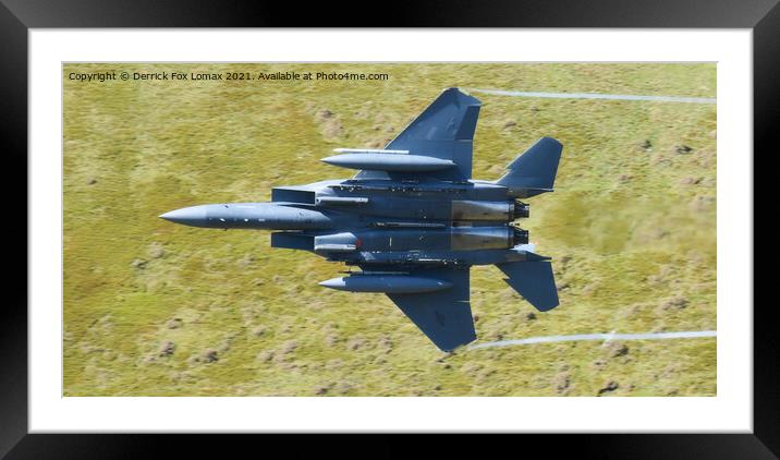 F15 fighter jet usaf Framed Mounted Print by Derrick Fox Lomax