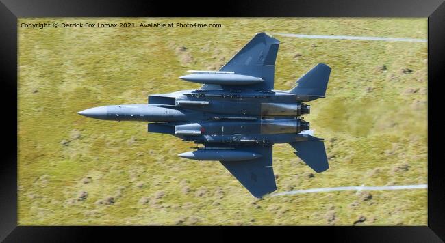 F15 fighter jet usaf Framed Print by Derrick Fox Lomax