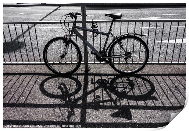 Bike Shadow Print by Allan Bell
