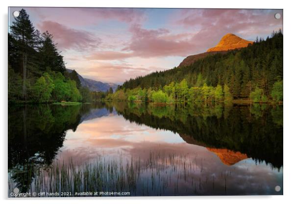 Glencoe lochan, Glencoe, highlands, Scotland. Acrylic by Scotland's Scenery