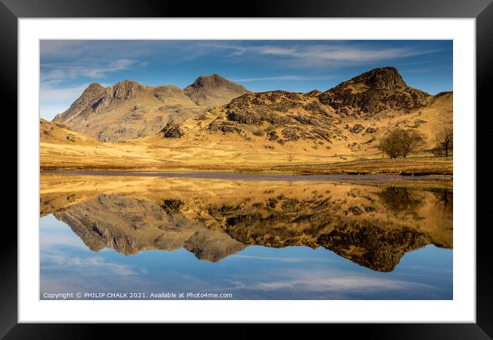 Blea tarn abstract reflection 520  Framed Mounted Print by PHILIP CHALK