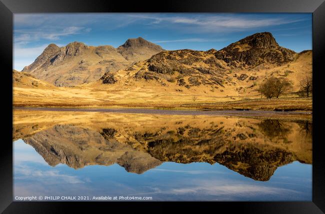 Blea tarn abstract reflection 520  Framed Print by PHILIP CHALK