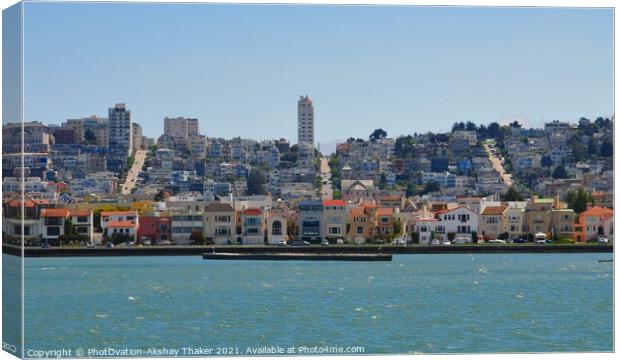 San Francisco's colorful city view Canvas Print by PhotOvation-Akshay Thaker