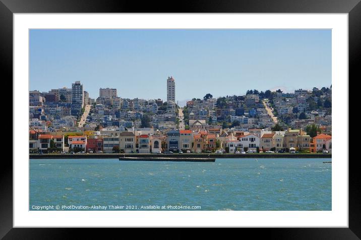 San Francisco's colorful city view Framed Mounted Print by PhotOvation-Akshay Thaker