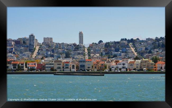 San Francisco's colorful city view Framed Print by PhotOvation-Akshay Thaker
