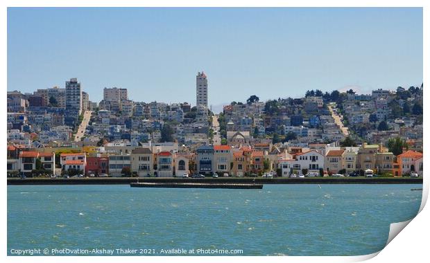 San Francisco's colorful city view Print by PhotOvation-Akshay Thaker