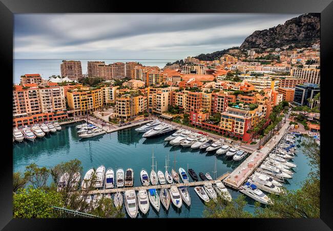Port de Fontvieille in Monaco Framed Print by Artur Bogacki