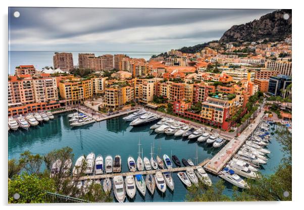 Port de Fontvieille in Monaco Acrylic by Artur Bogacki