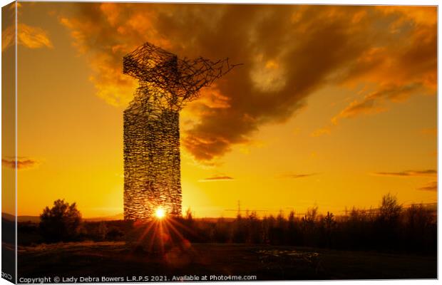 Skytower Sunset, Airdrie Scotland. Canvas Print by Lady Debra Bowers L.R.P.S